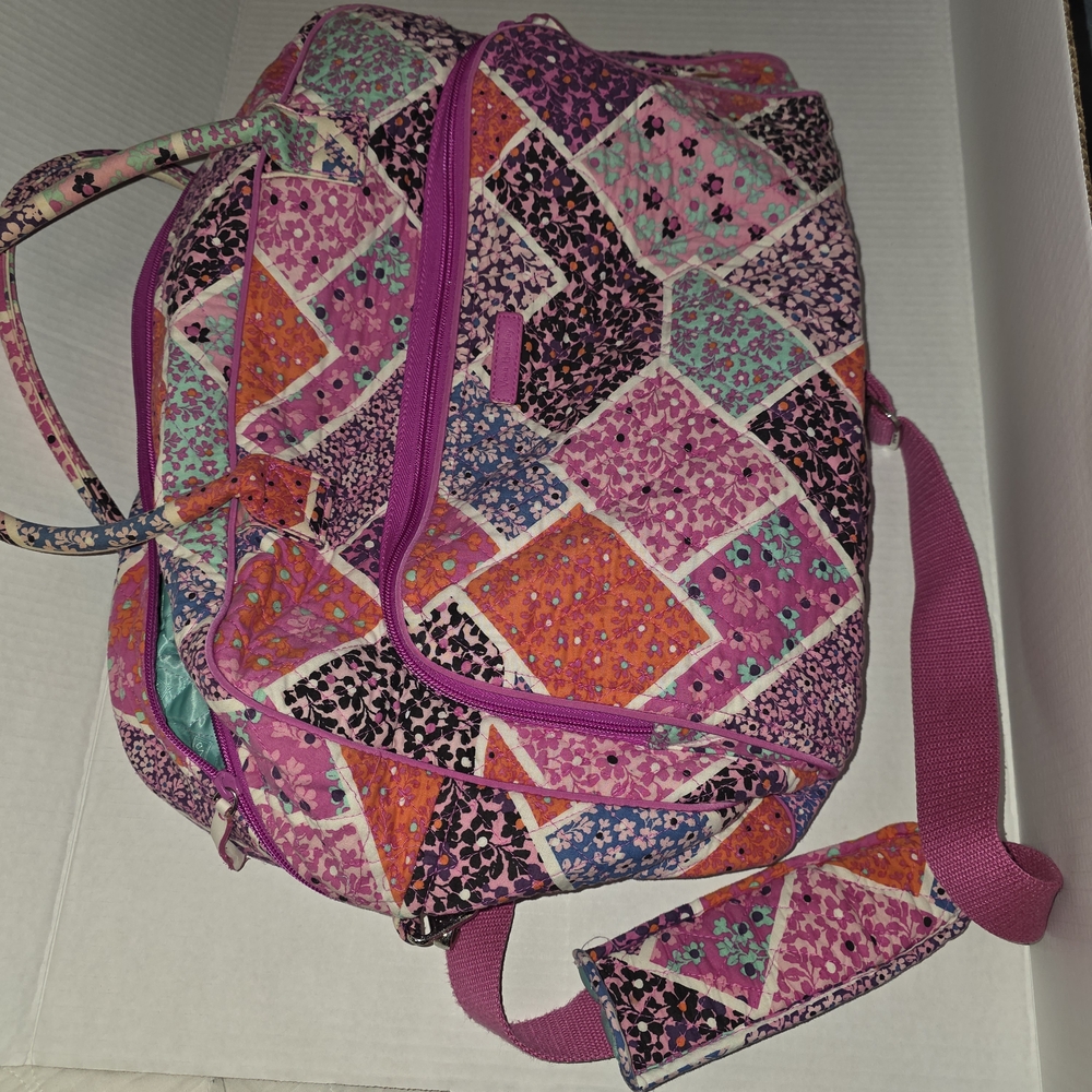 Vera Bradley Pink and Purple Patchwork Travel Bag